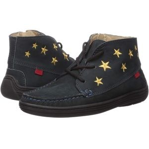 MARC JOSEPH NEW YORK Unisex-Child Leather Ankle Boot Embroidered Star Loafer NEW